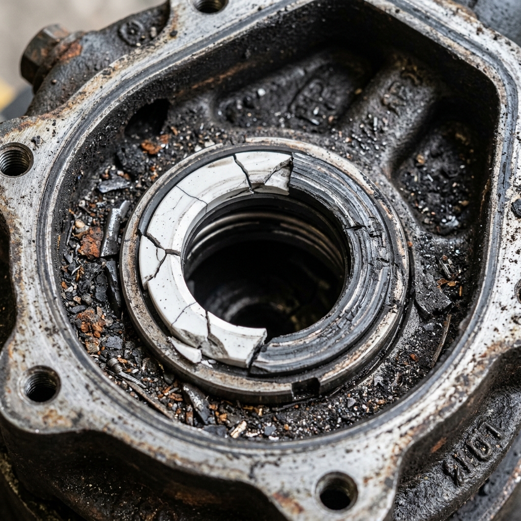 Antes: Caras de Carburo Fracturadas por Calor